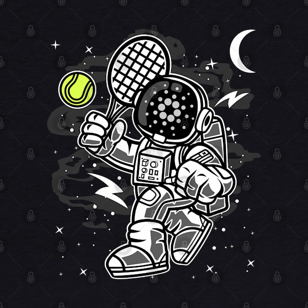Astronaut Tennis Cardano ADA Coin To The Moon Crypto Token Cryptocurrency Blockchain Wallet Birthday Gift For Men Women Kids by Thingking About